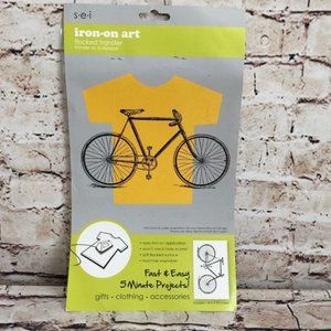 SEI Iron-on Art Single Black Bicycle